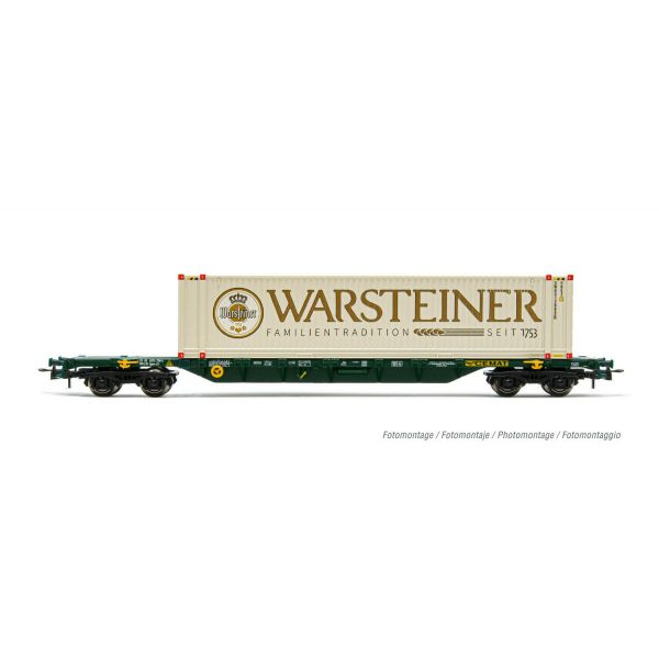 Rivarossi - Cemat 4-axle Wagon Sgnss 45' Cont. Warsteiner (12/22) *riv-hr6578