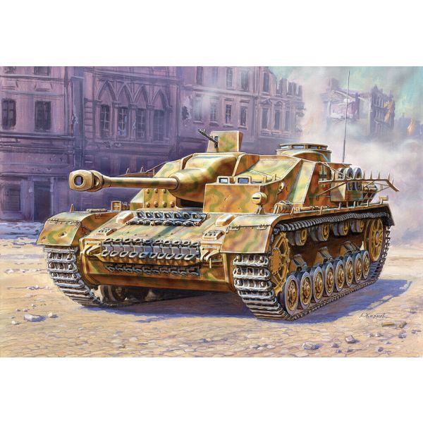 Zvezda - 1/100 German Stug Iv (4/22) *zve6284