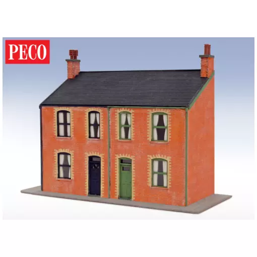 Façades de maisons victoriennes en bas-relief - Peco LK206 - OO/HO