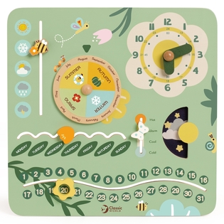 Calendario in legno in lingua inglese