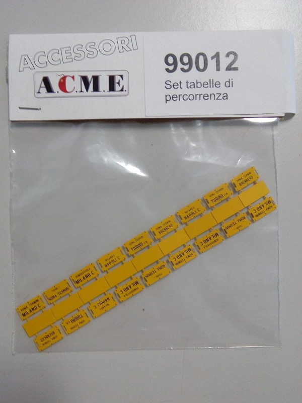 ACME 99012 Scala HO Tabelle di percorrenza FS - 18 pz.