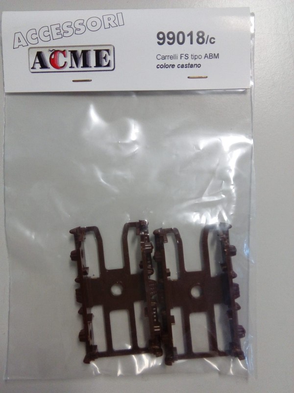 ACME 99018/C Scala HO Confezione due carrelli FS tipo ABM colore castano