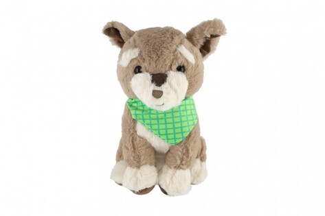 Cane seduto con sciarpa peluche 26cm