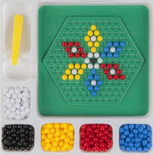 Mosaico di palline con pinzetta piccola 250 pz plastica 12x12cm