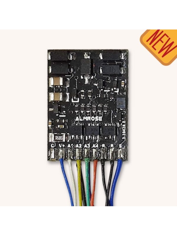 ALMROSE 3-10424 Scala HO Decoder DCC multifunzione 6 uscite da 250mA