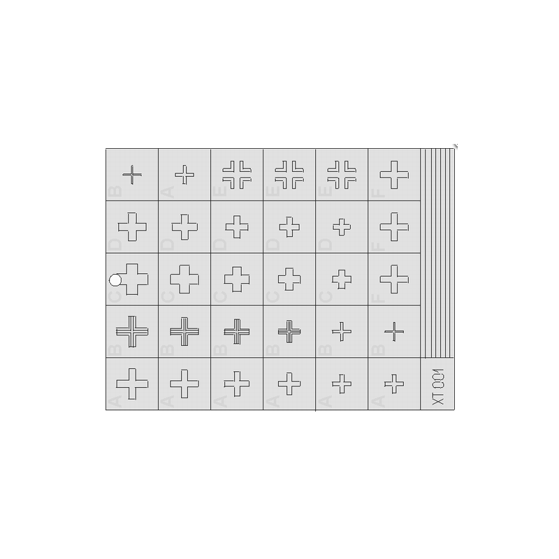 Maschera: croci tedesche 1 in anticipo. EDUARD XT001