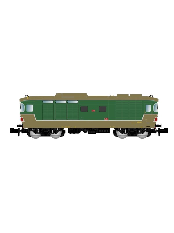 ARNOLD HN2654S Scala N Locomotiva diesel D.445 1ª serie verde/isabella con sound - IN ACCONTO