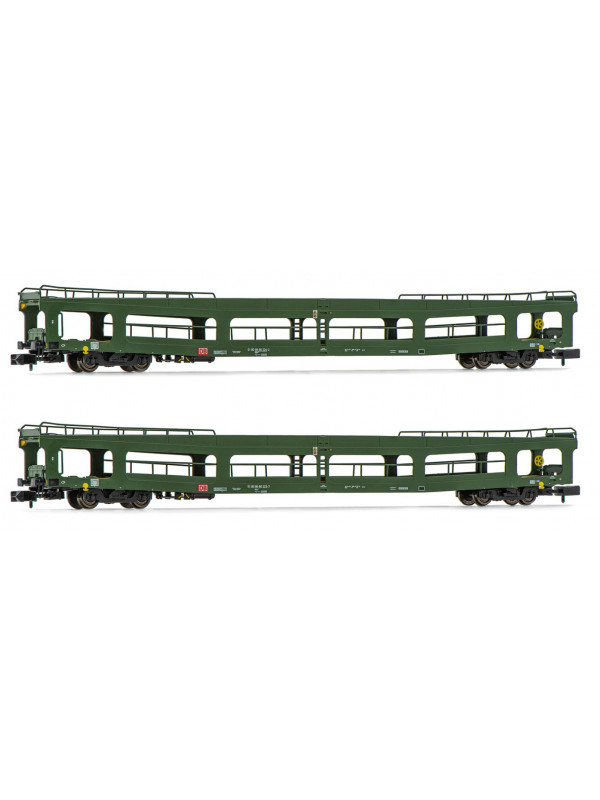 ARNOLD HN4352 Scala N Set di 2 carri DDm per trasporto auto DB in epoca V