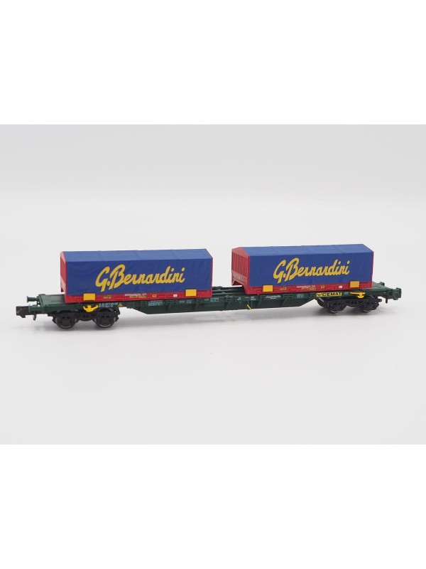 ARNOLD HN6655 Scala N Carro tipo Sgnss FS con container Bernardini in ep. VI
