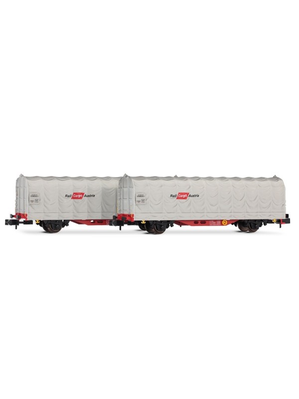 ARNOLD HN6697 Scala N Set 2 carri telonati a 2 assi tipo Kils Rail Cargo Austria