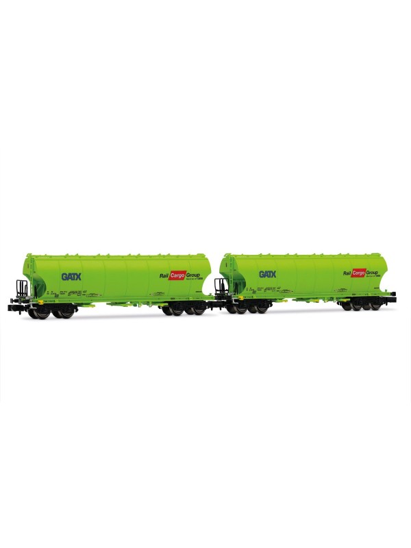 ARNOLD HN6707 Scala N Set due carri silo quattro assi Rail Cargo Group epoca VI
