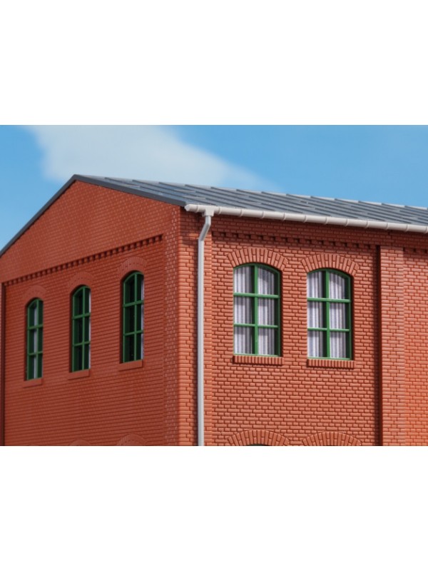 AUHAGEN 80209 Scala HO Finestre verdi industriali