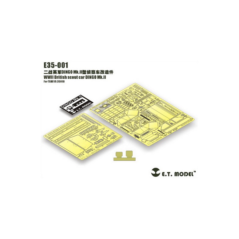 Fotoincisione: auto da ricognizione britannica Dingo Mk.II della seconda guerra mondiale. E.T. MODEL E35-001