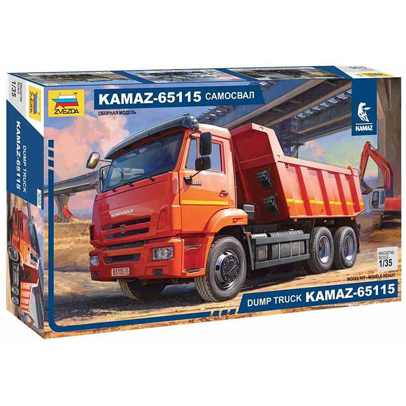 Autocarro con cassone ribaltabile KAMAZ-65115. ZVEZDA 3650