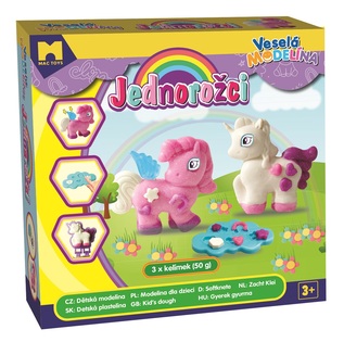 Unicorno di plastilina allegro