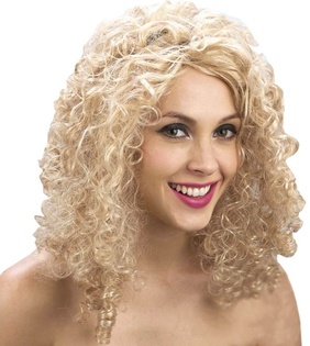 Parrucca bionda - capelli ricci