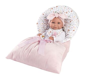 Llorens 73901 NEW BORN GIRL - bambolina realistica con corpo in vinile pieno - 40 cm