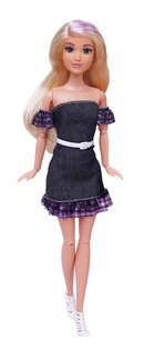 Bambola in abiti neri 30 cm