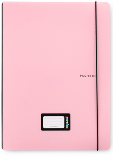 Quaderno PP Oxybook, su elastico, formato A4, 40 fogli - PASTELINI rosa