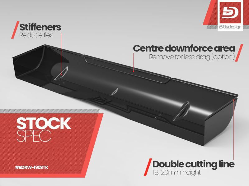 Bittydesign Alettone rigido 1900mm Stock Spec BDRW-190STK