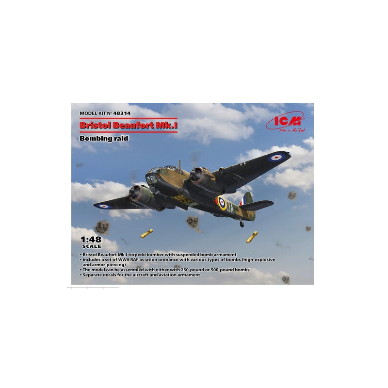 Bombardiere Bristol Beaufort Mk.I. ICM 48314