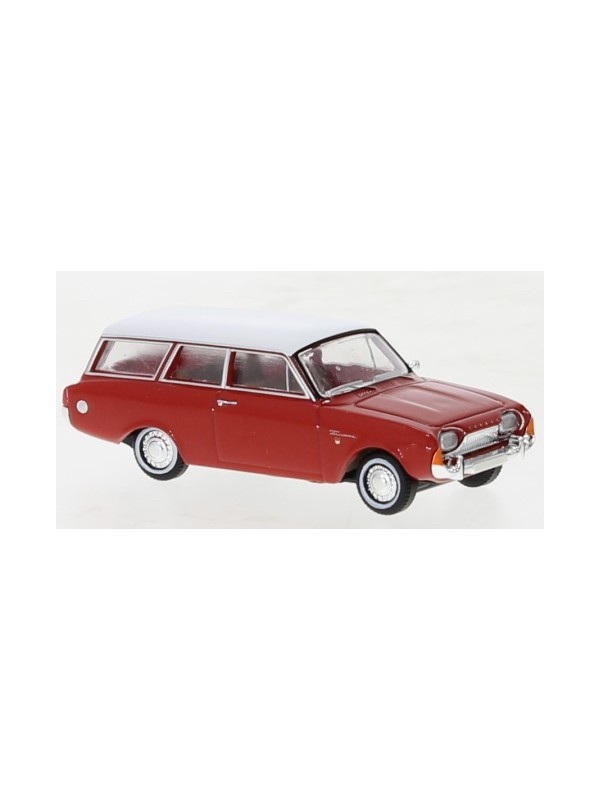 BREKINA 19476 Scala HO Ford Taunus P3 Turnier colore rosso/bianco anno 1964
