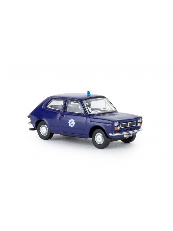 BREKINA 22505 Scala HO Fiat 127 blu Politie con lampeggiante anno 1971