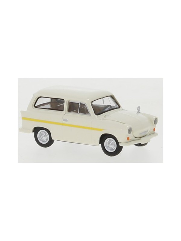 BREKINA 27559 Scala HO Trabant P 50 Komb colore bianco/giallo Dekor anno 1960