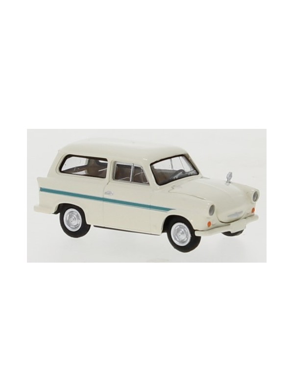 BREKINA 27560 Scala HO Trabant P 50 Kombi colore bianco/azzurro Dekor anno 1960