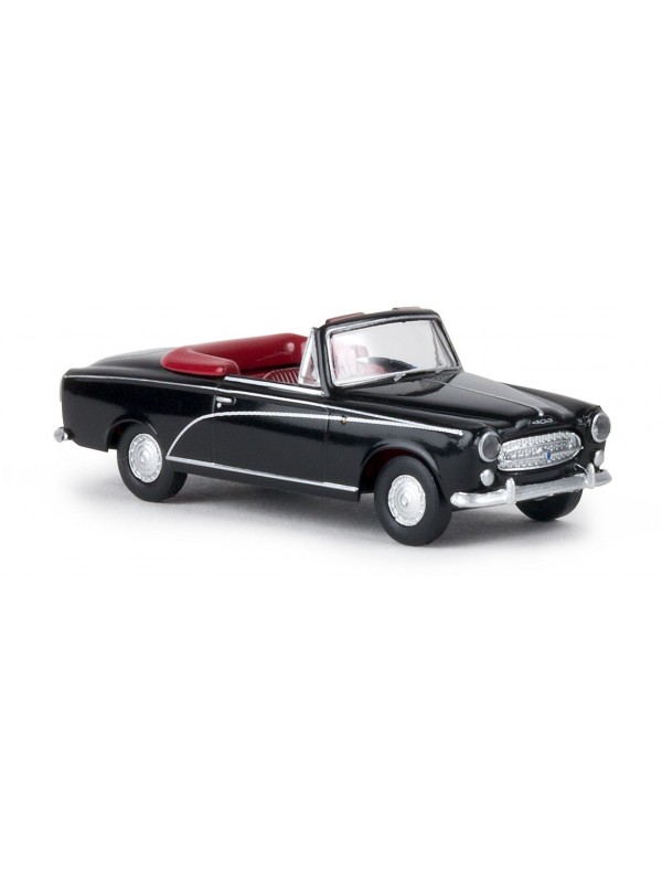BREKINA 29158 Scala HO Peugeot 403 Cabrio de Luxe colore nero