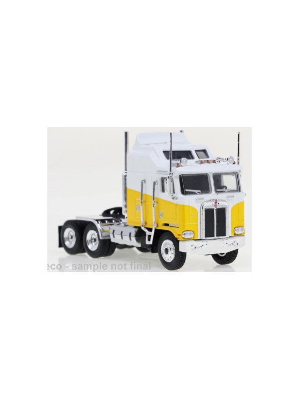 BREKINA 85732 Scala HO Motrice Kenworth K 100 Aerodyne bianco/giallo anno 1976