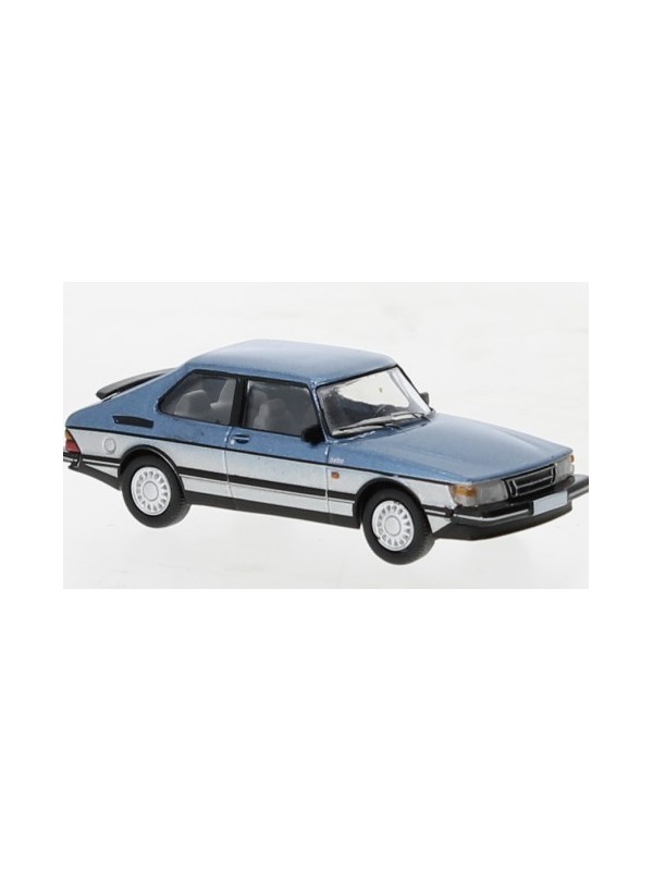 BREKINA PCX870651 Scala HO Saab 900 Turbo blù/argento anno 1986