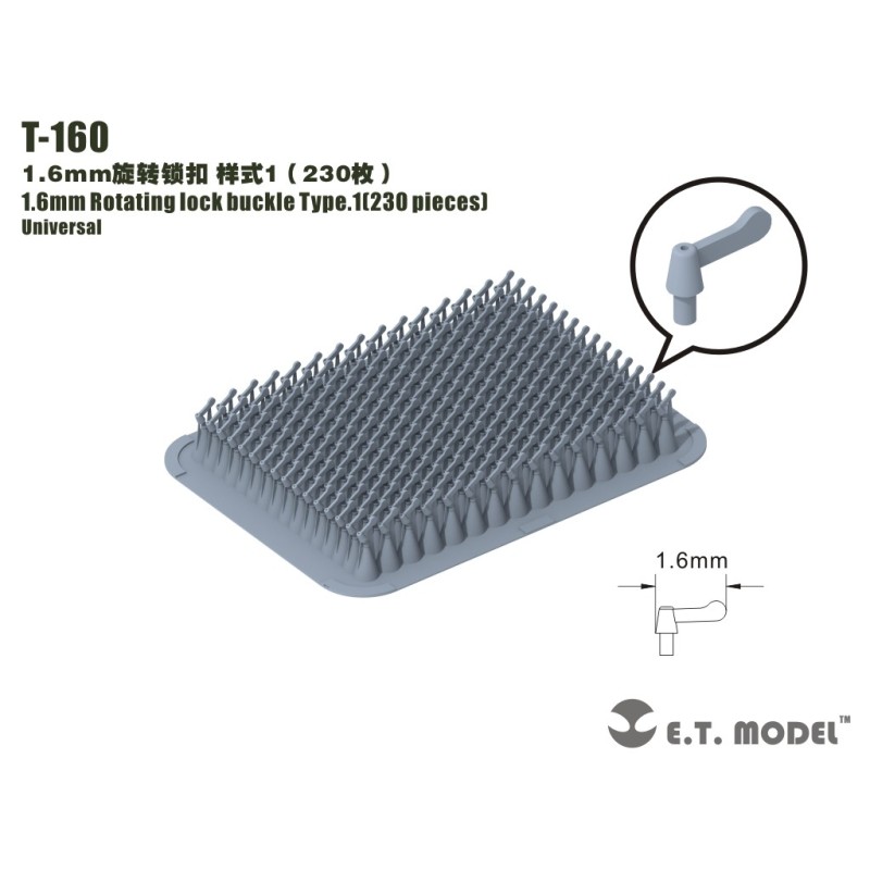 Staffe di bloccaggio, 1,6 mm. E.T. MODEL T-160