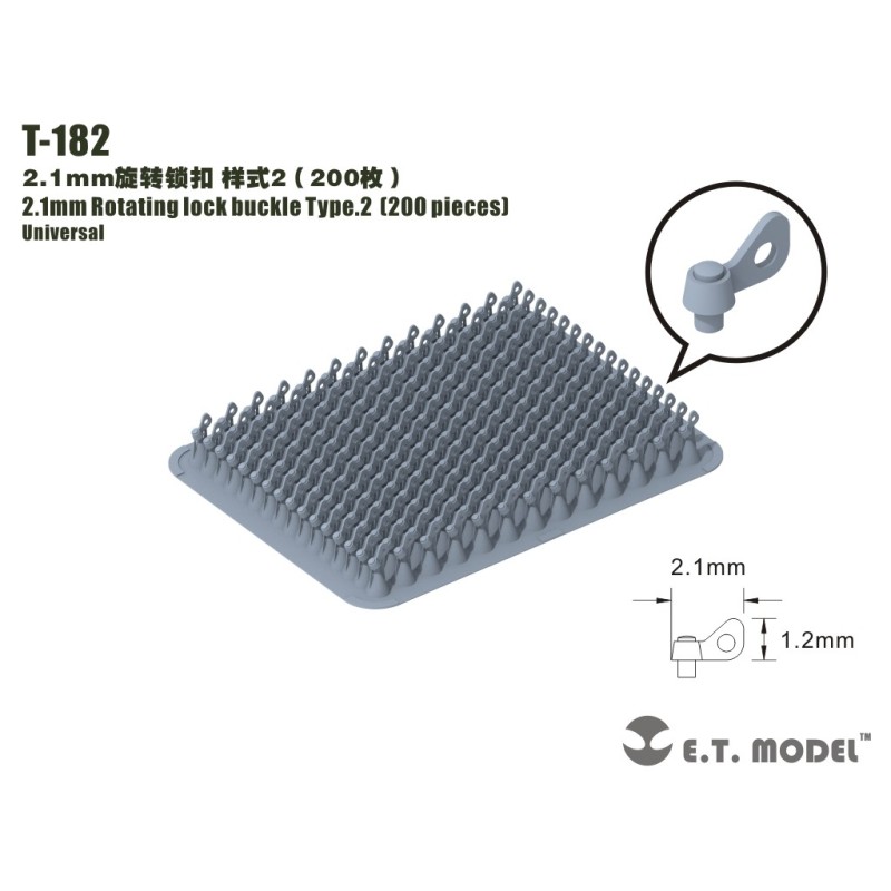 Burri di bloccaggio, 2,1 mm. E.T. MODEL T-182