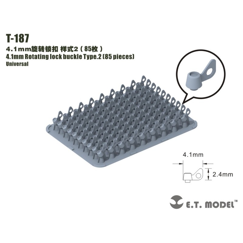 Staffe di bloccaggio, 4,1 mm. E.T. MODEL T-187