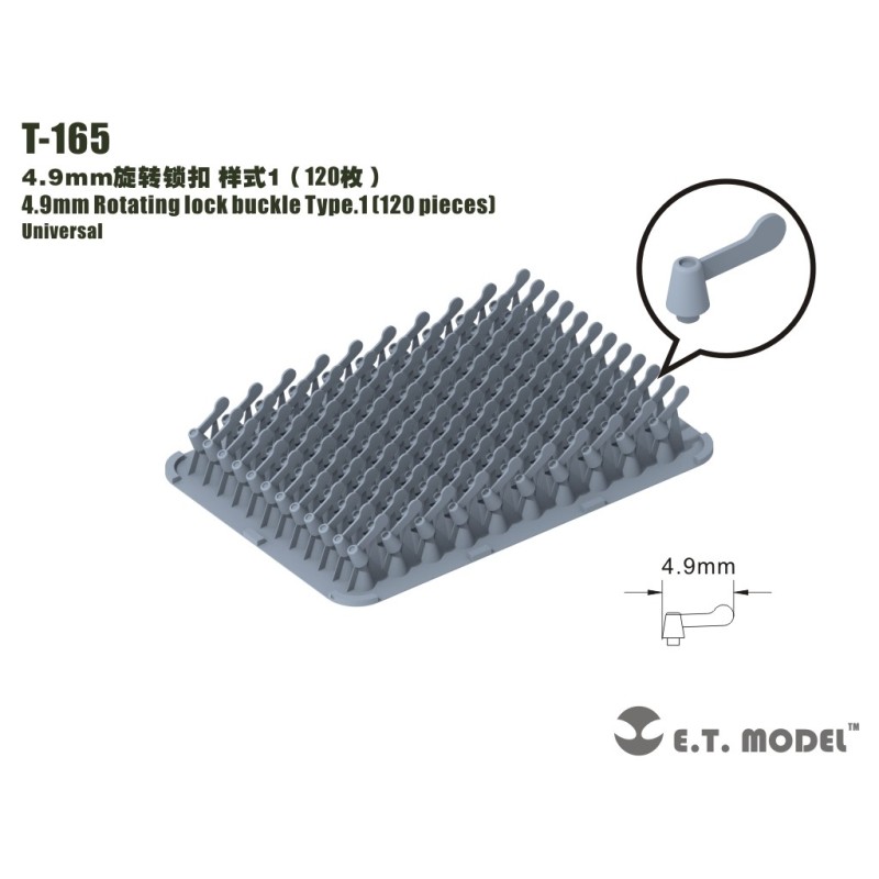Butternuts di bloccaggio, 4,9 mm. E.T. MODEL T-165