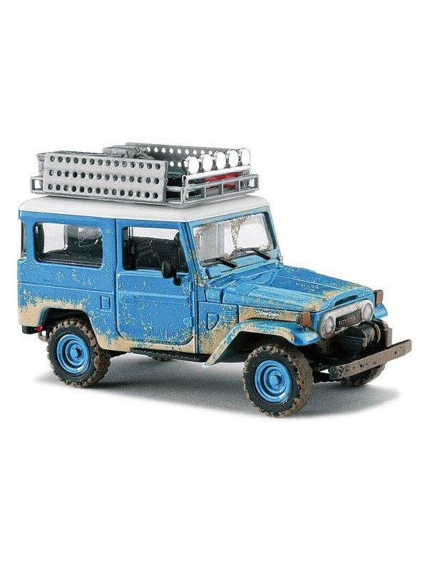 BUSCH 43023 Scala HO Toyota Land Cruiser Offroad colore azzurro