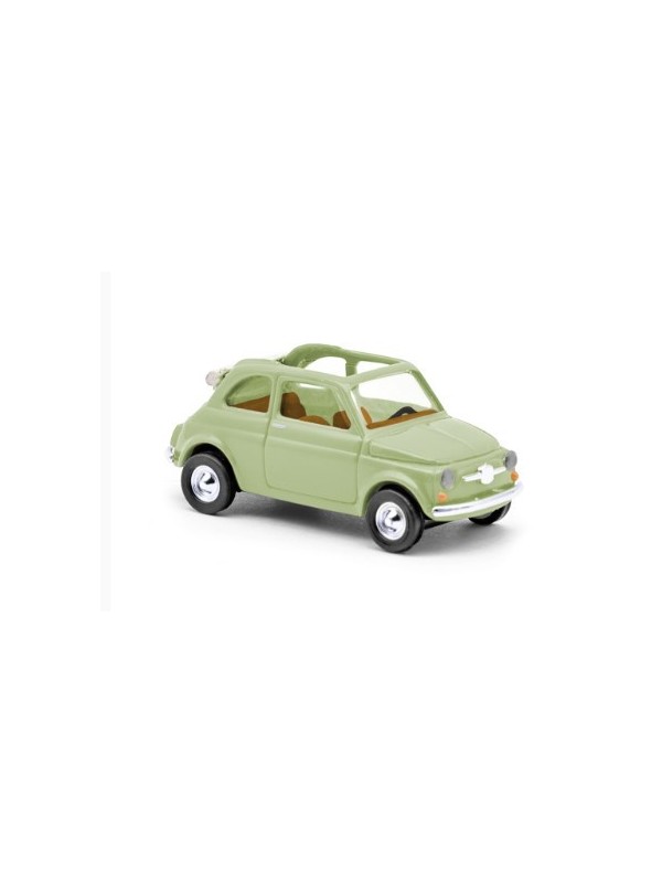 BUSCH 48781 Scala HO Fiat 500 Cabrio Berlina Cabrio colore verde pastello - IN ACCONTO