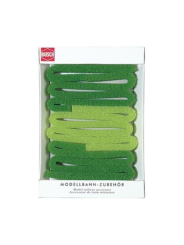 BUSCH 7151 Confezione di siepe verde chiaro e verde scuro (cm. 150 x 1,8)