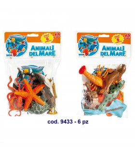Busta animali mare 6pz 2 ass