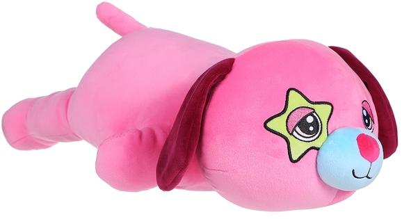 Amico di peluche - Cagnolino Pesca 50 cm sdraiato