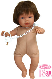 Llorens 385L LOLA - bambola realistica con suoni e corpo in tessuto morbido - 38 cm