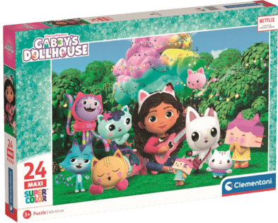 Clementoni - Puzzle Gabby's Dollhouse: In giardino MAXI 24 pezzi