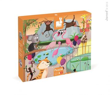 Janod Puzzle tattile Giorno allo zoo con texture 20 pezzi