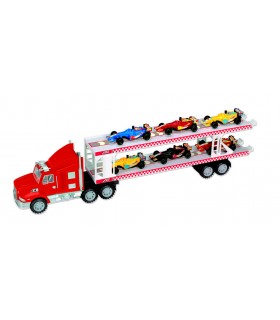 Camion bisarca con 6 auto motor racer asst.