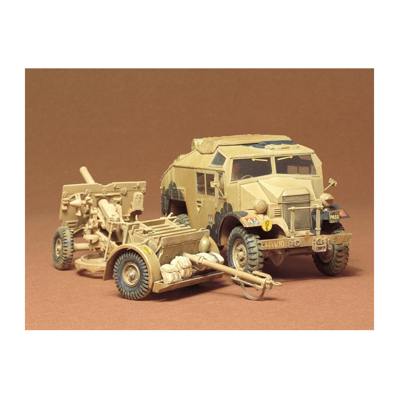 Trattore d'artiglieria britannico "Quad" con cannone QF da 25 libbre. TAMIYA 35044