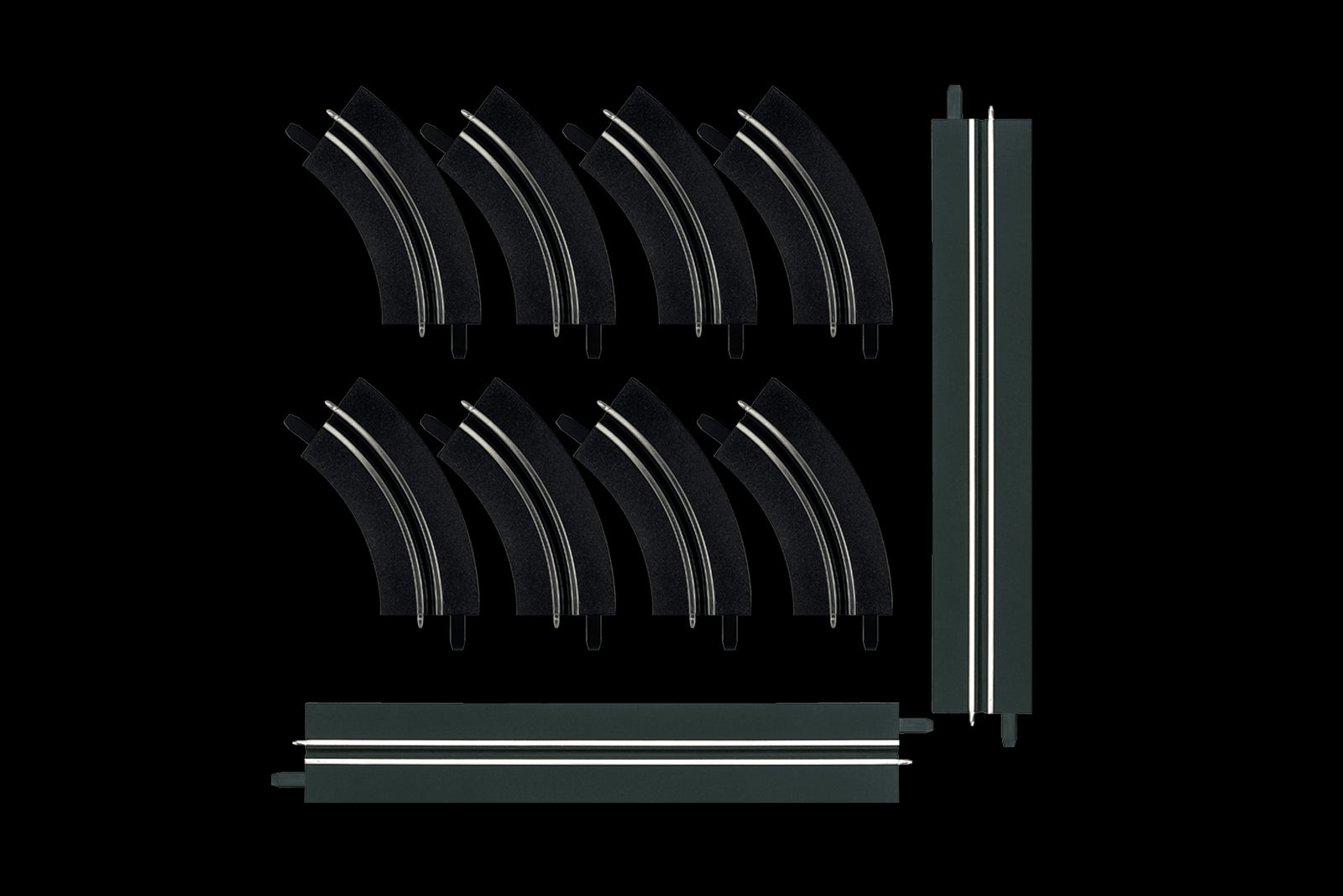 Carrera Go!!! Kit di prolungamento del binario singolo diritto/curvo 61657