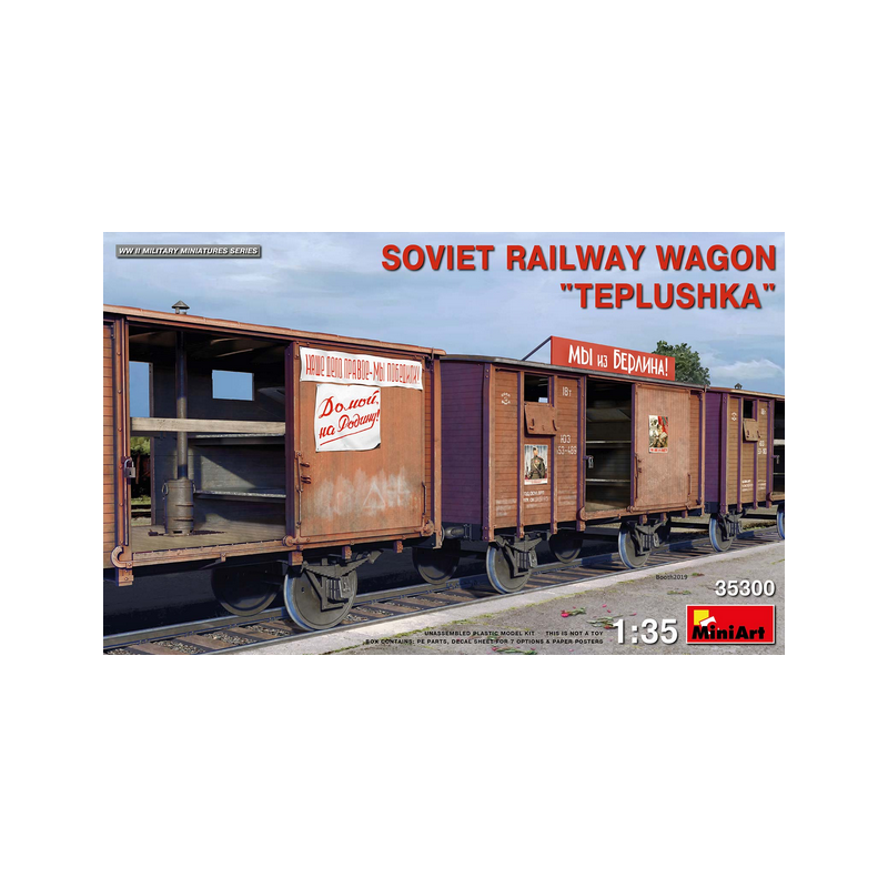 Carro ferroviario sovietico "TEPLUSHKA". MINIART 35300