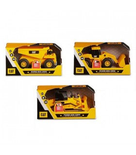 CAT Mezzi lavoro con luci e suoni a ruote libere cm 15.53 assortitibatterie incluse