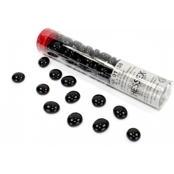 Chessex - Tubo da 40 Gaming Stones - Black Opal